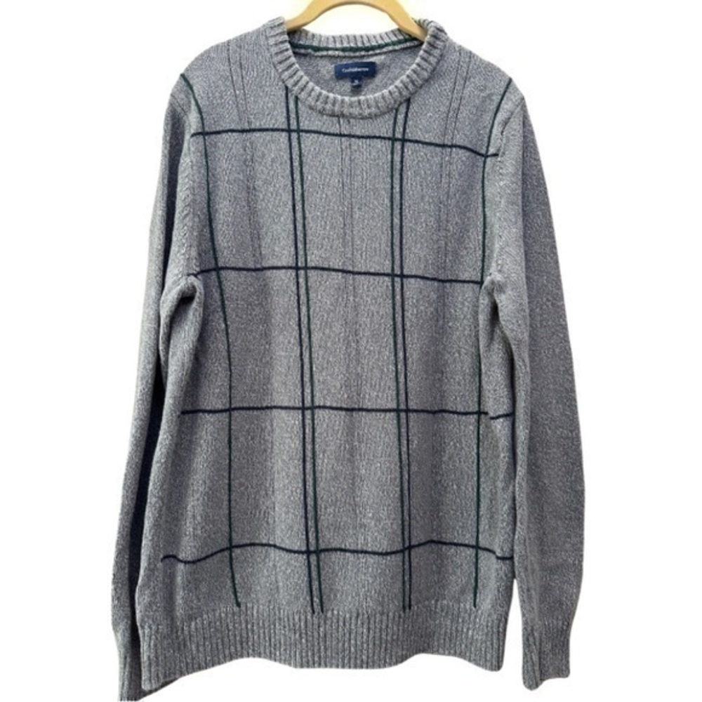 Croft & Barrow Men’s Plaid Crewneck Sweater